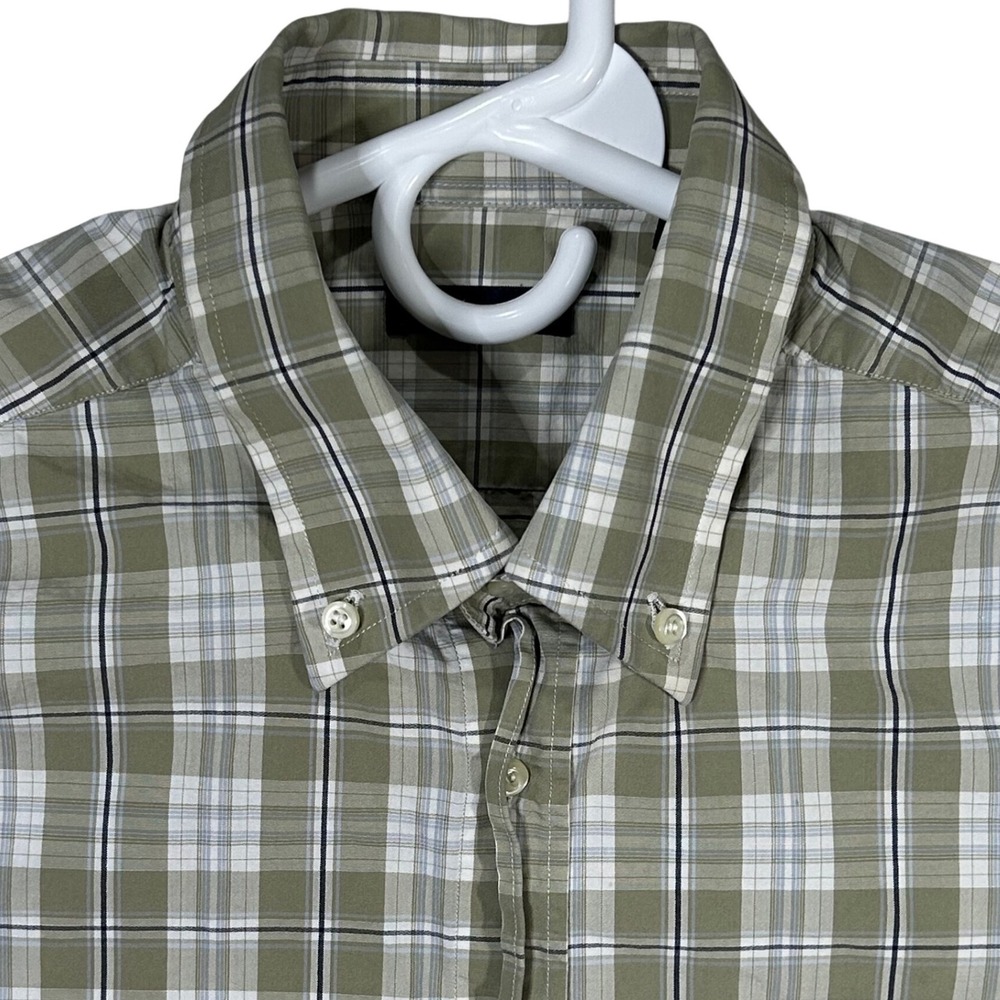 Hart Schaffner Marx Gold Plaid Button Down Shirt - Men's Size L